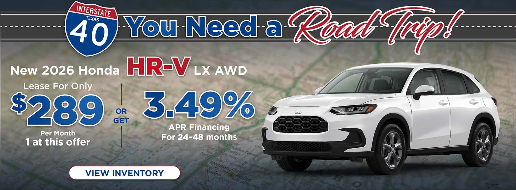 You need a road trip HR-V offer