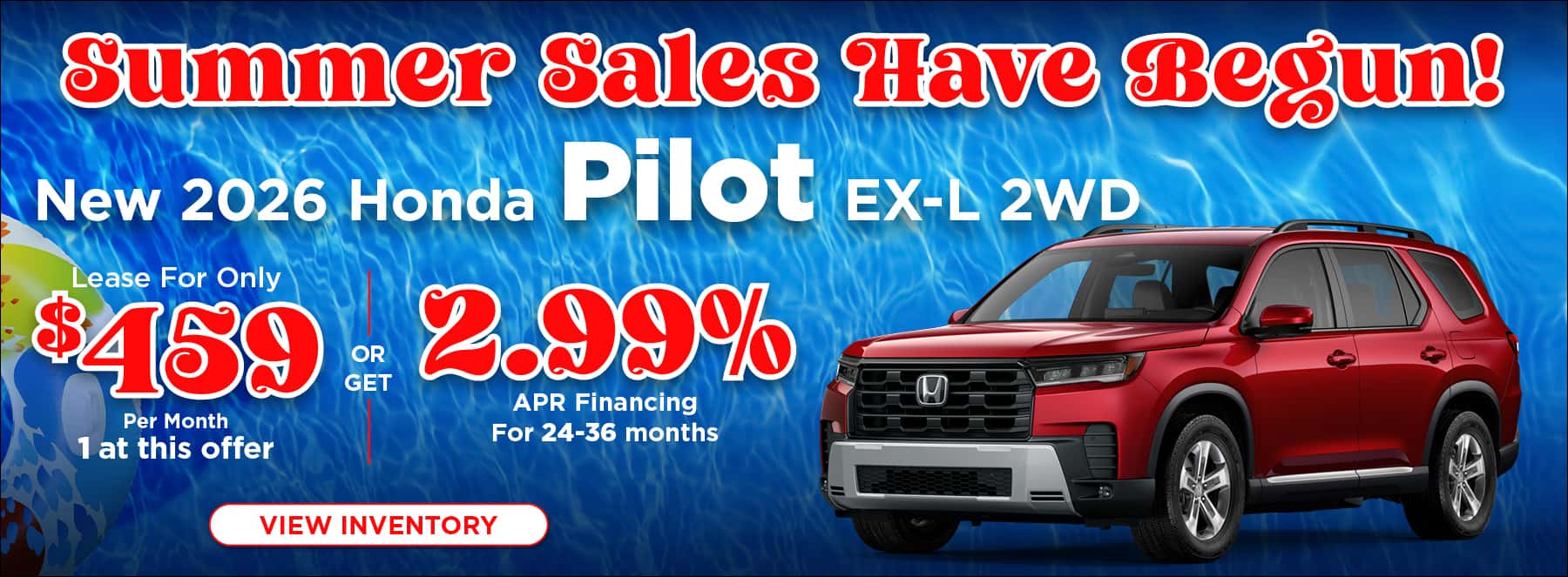 2026 Honda Pilot Summer Sale