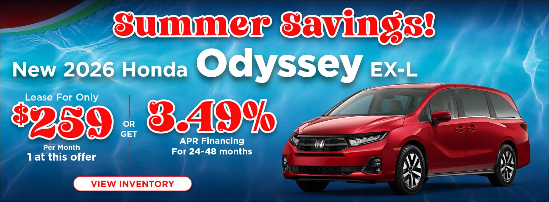 2026 Odyssey Summer Sale