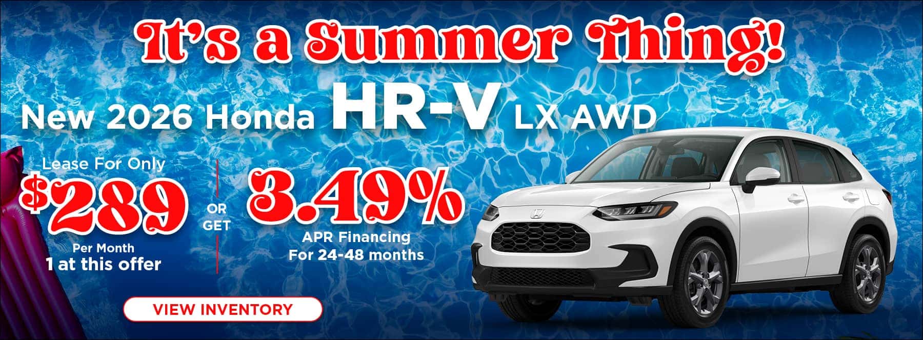 2026 Honda HR-V Summer Sale