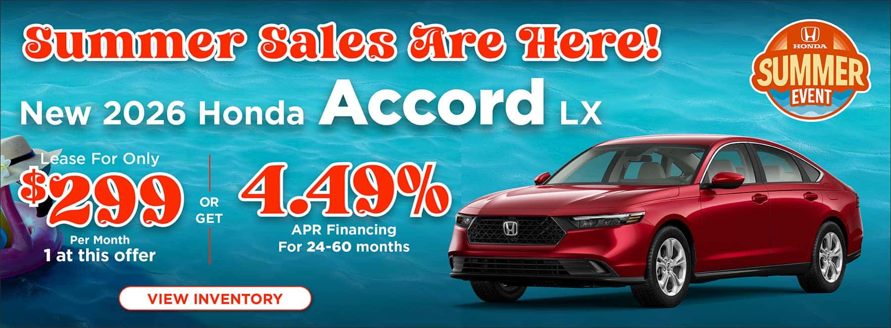 Summer Sales Are Here! Accord Offer