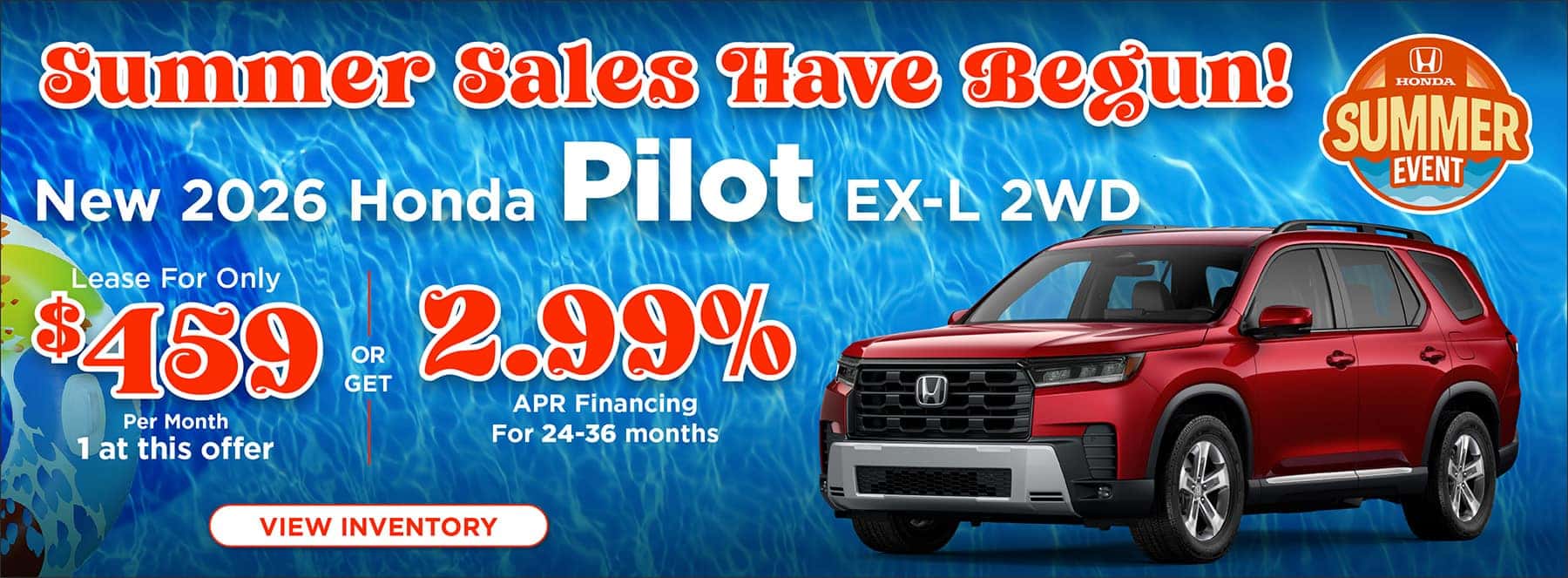 Summer Sales Have Begun! Pilot Offer