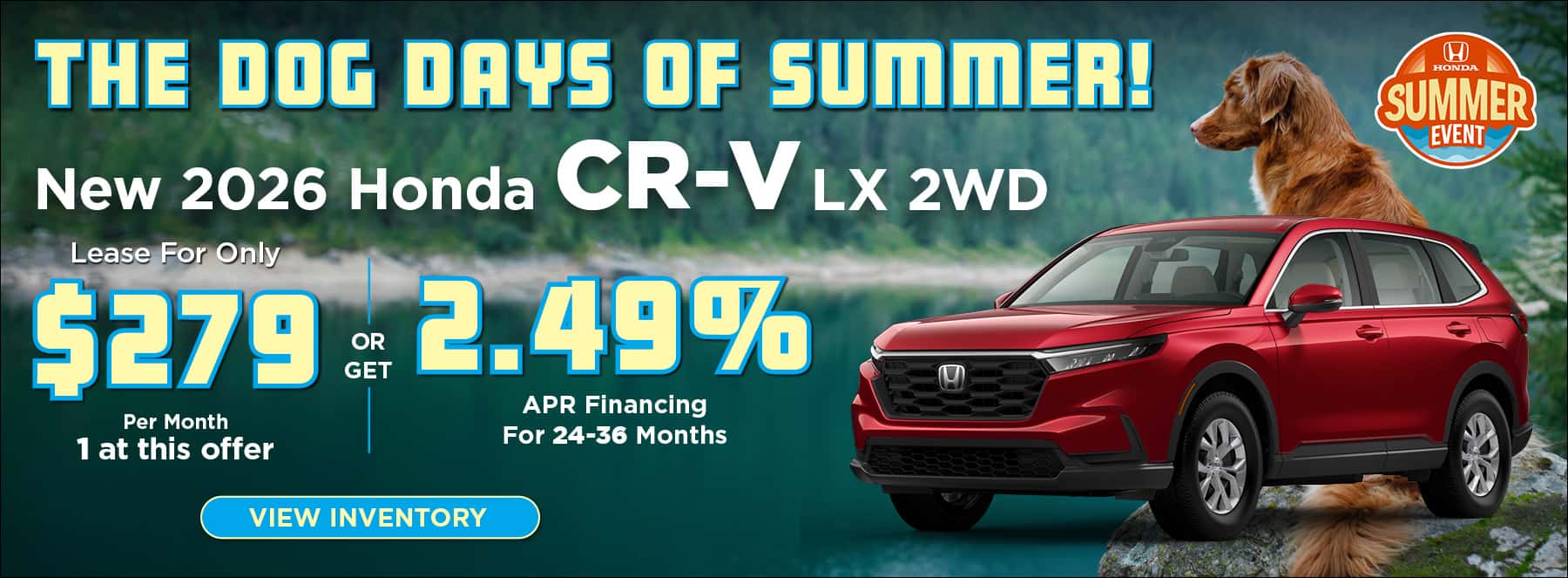 Dog Days Of Summer CR-V offer