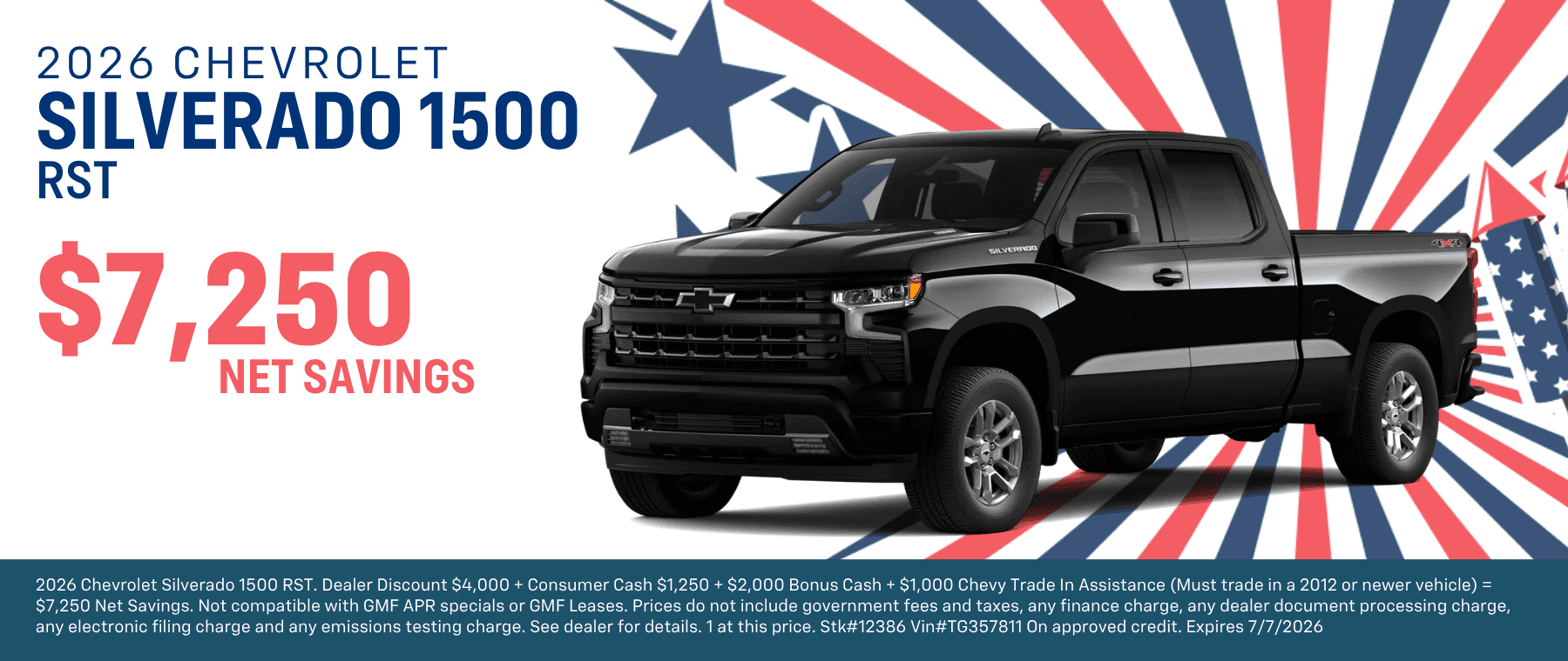 2026 Silverado 1500 Net Savings offer