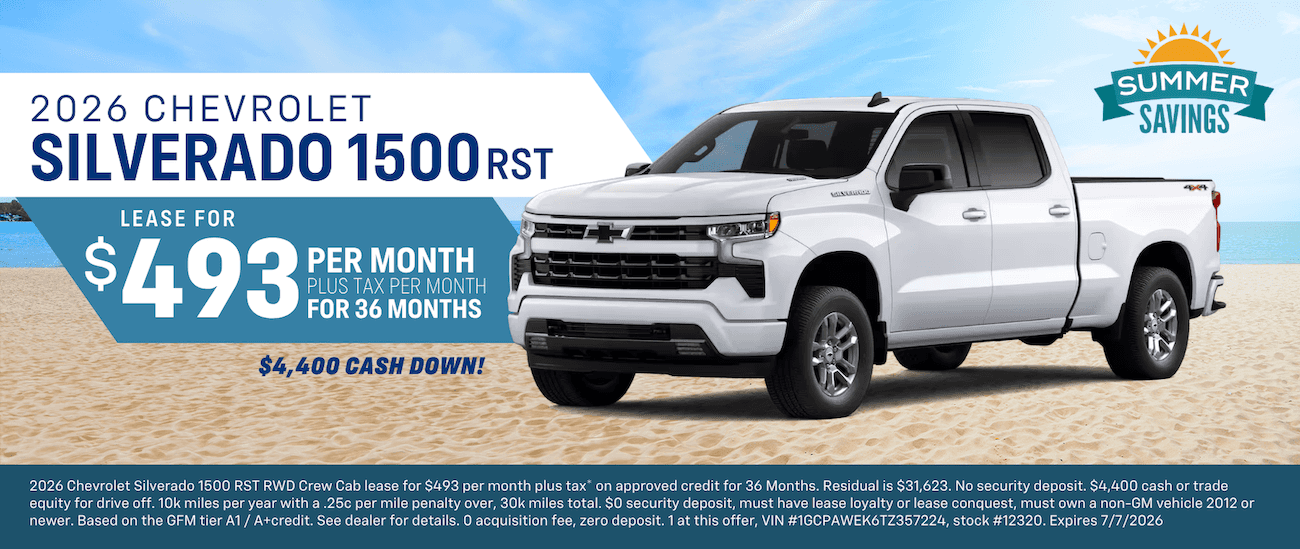 2026 Silverado 1500 RST Lease offer