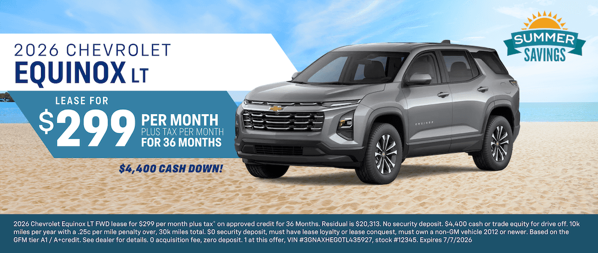 2026 Equinox LT Lease offer