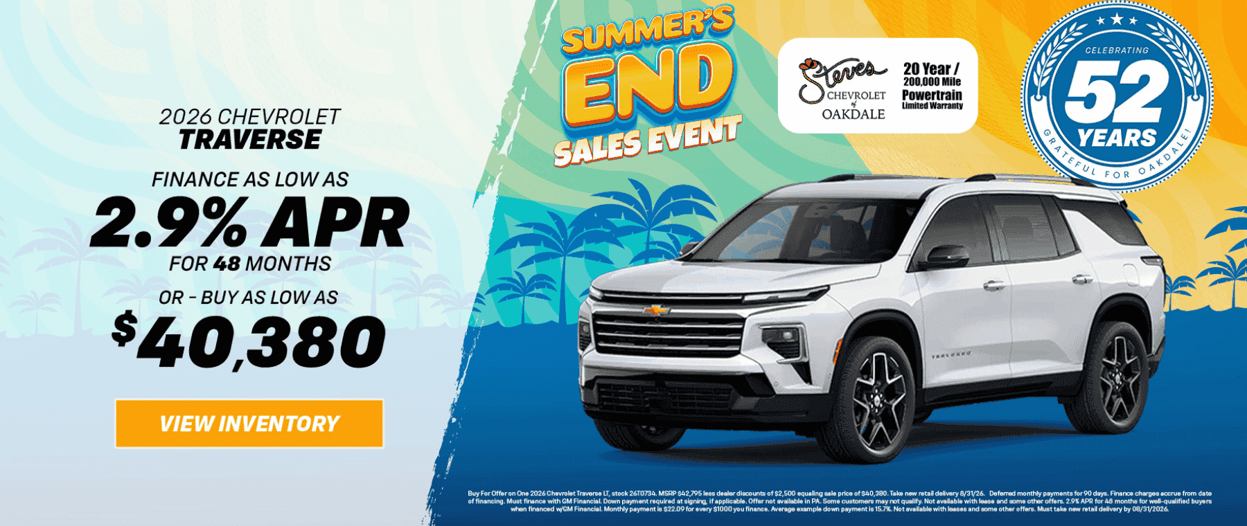 Traverse Offer - August