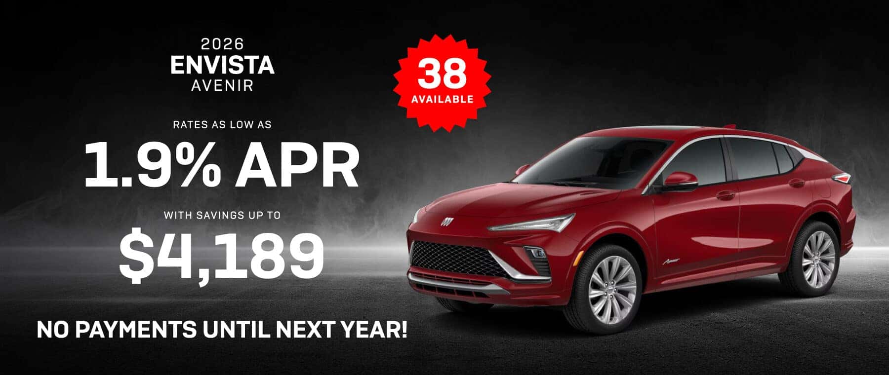 2026 Envista Avenir : Rates as low as 1.9% with savings up to $4,189 APR