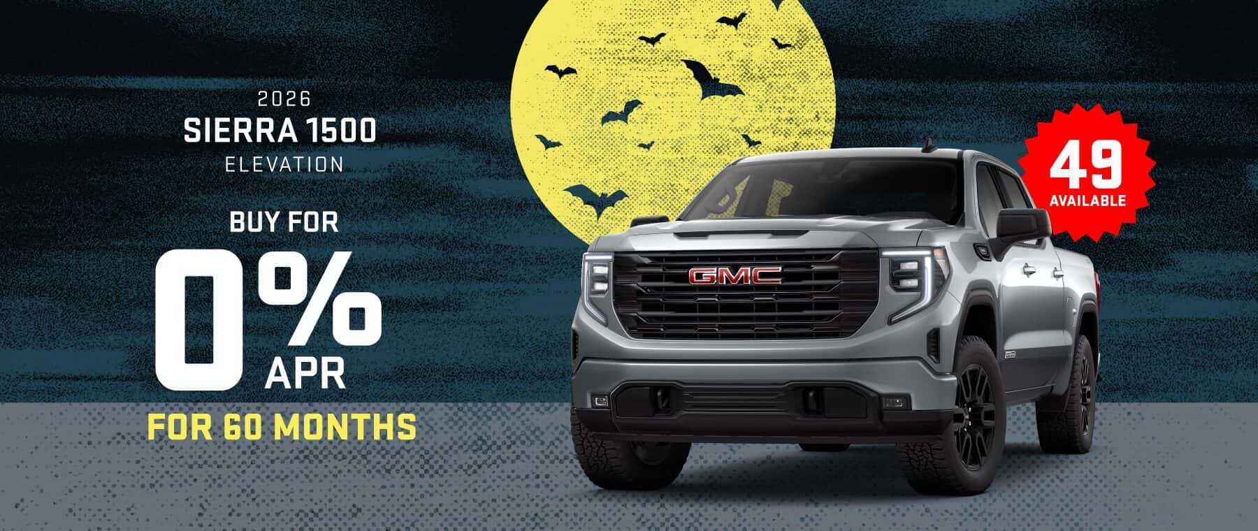 2026 GMC Sierra 1500 Elevation: 0% APR for 60 months months*