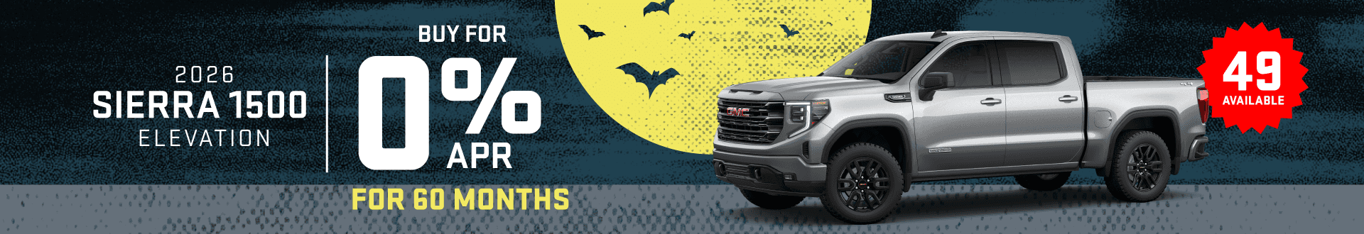 2026 GMC Sierra 1500 Elevation: 0% APR for 60 months months*