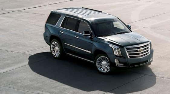 An exterior shot of an Escalade model