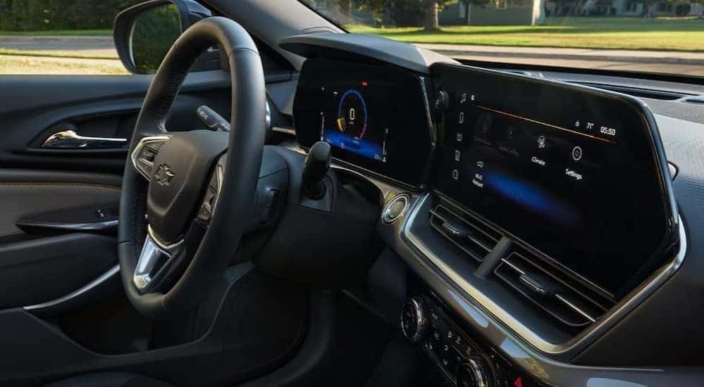 The black dash in a 2025 Chevy Trax for sale.