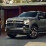 Grey 2026 Chevy Silverado 1500 parked in a driveway