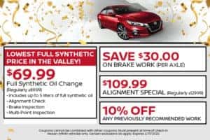 Vernon Nissan Service & Parts Specials