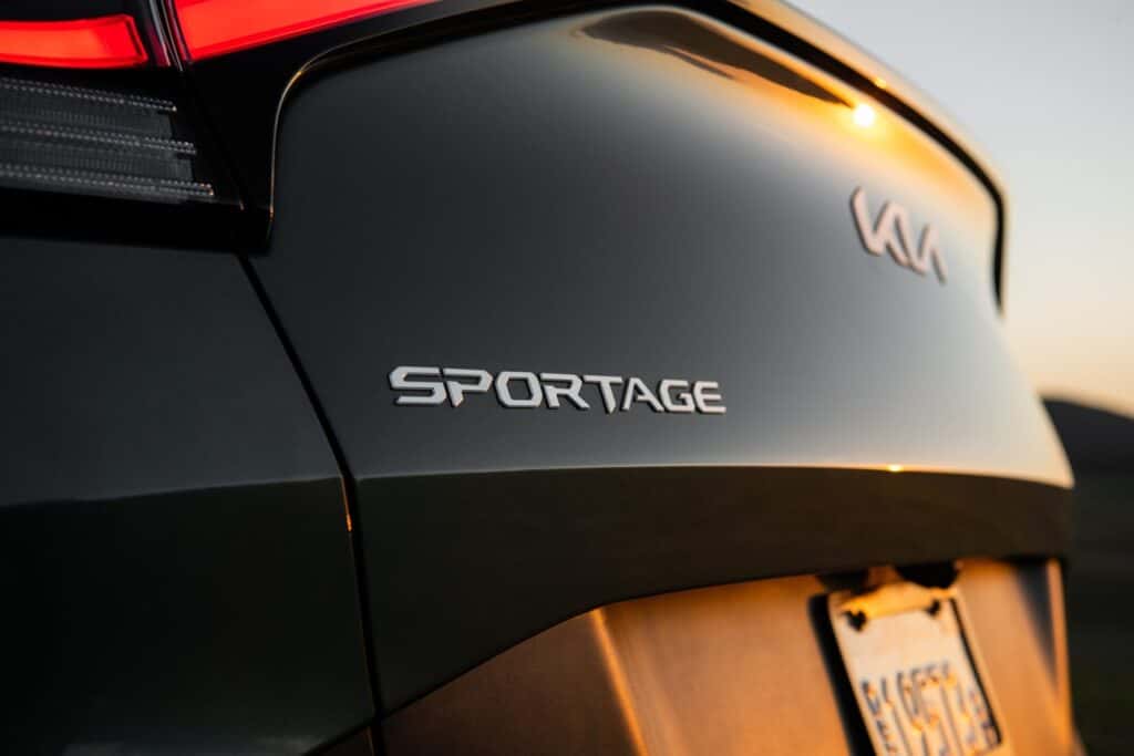 2025 Sportage close up if the back