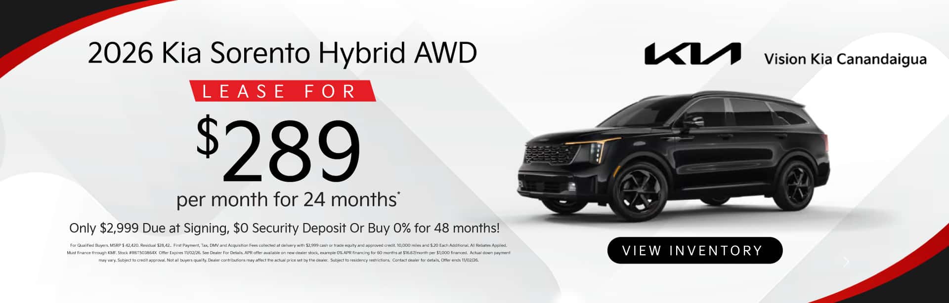 Vision Kia October Specials