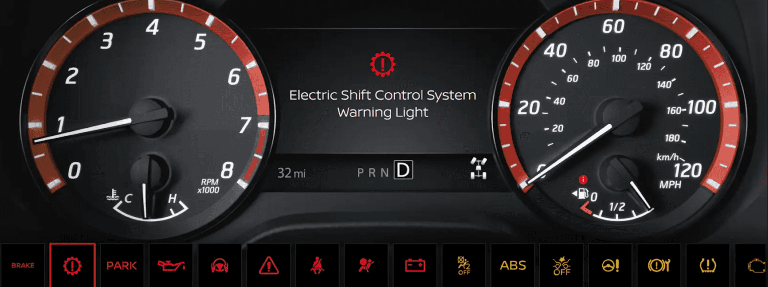 Nissan Altima Dashboard Icons 2026