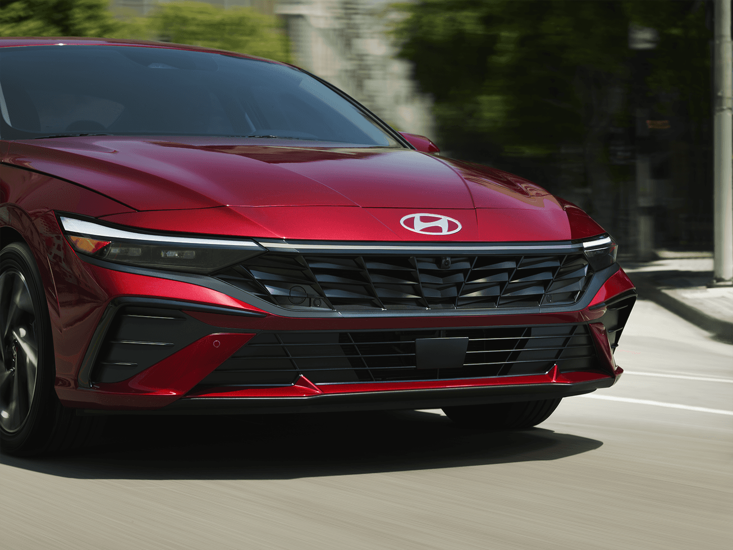 2024 Hyundai Elantra red sedan