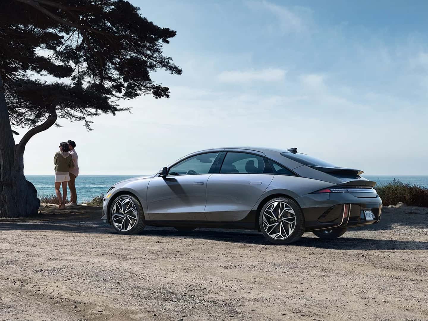 2025 Ioniq 6 silver electric sedan
