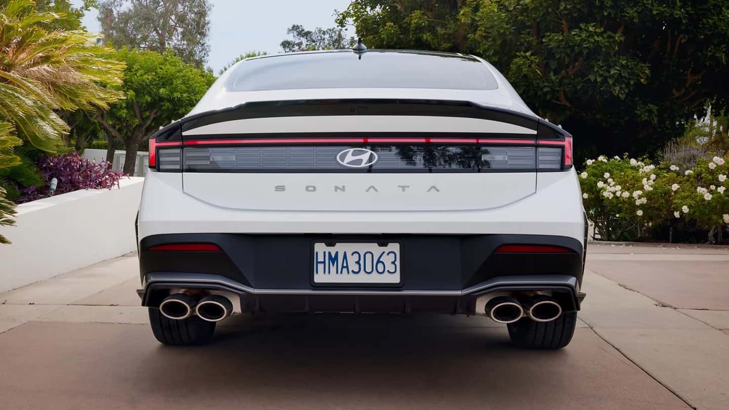 2025 Hyundai Sonata back exterior white SUV