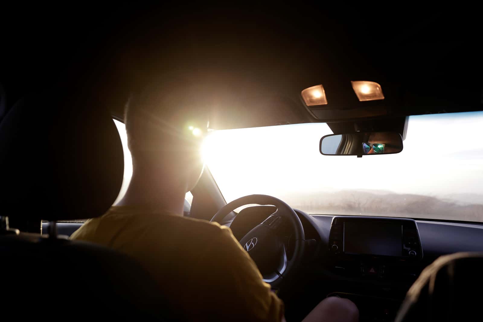 male driving a Hyundai vehicle
