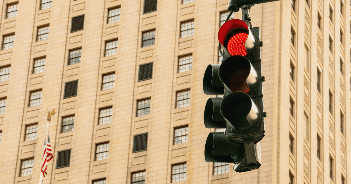 red stop light